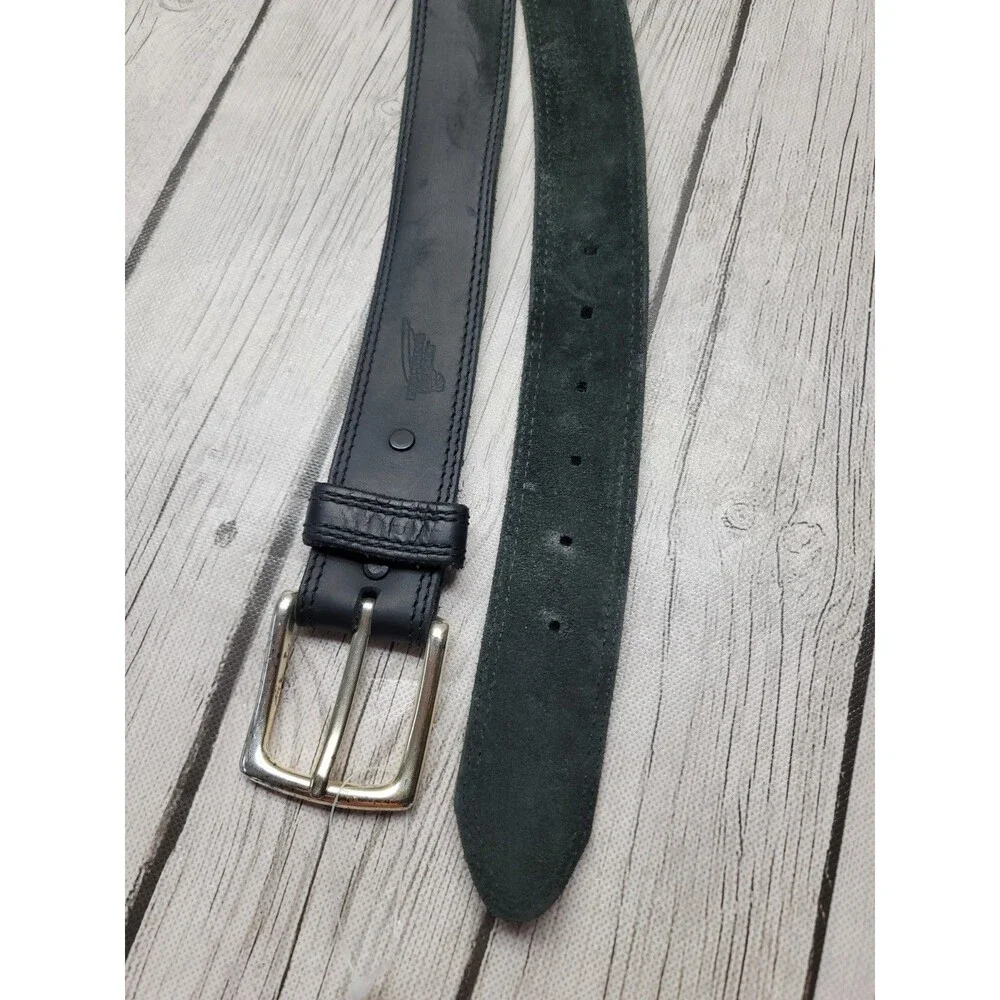 Red Wing Basic Work Belt Mens 46 Black Frontenac Leather Buckle USA Made 96523